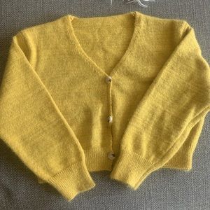 ZAFUL yellow cardigan (NOT WORN) size Small
